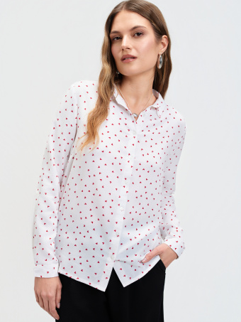 Koszula z nadrukiem w serduszka 