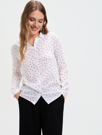 Koszula z nadrukiem w serduszka 