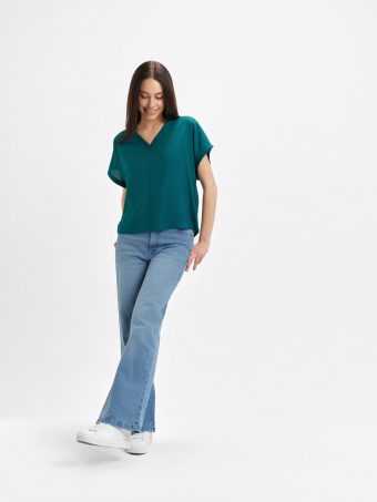 Zielona bluzka z wiskozy 