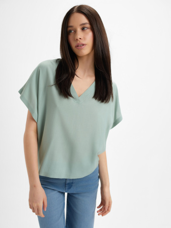 Szałwiowa bluzka z wiskozy 