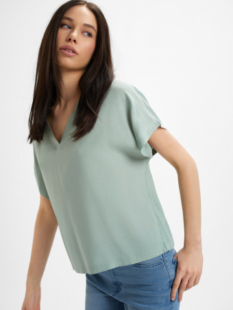 Szałwiowa bluzka z wiskozy 