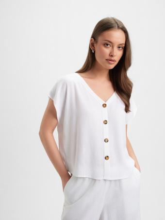 Zwiewna biała bluzka