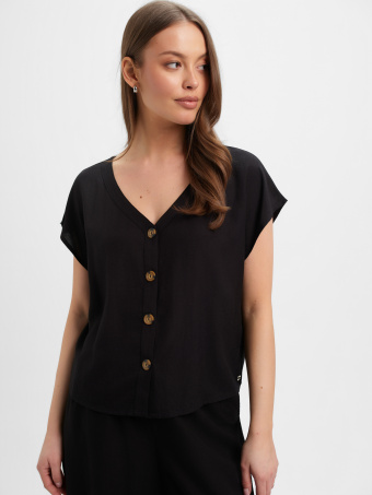 Zwiewna czarna bluzka 