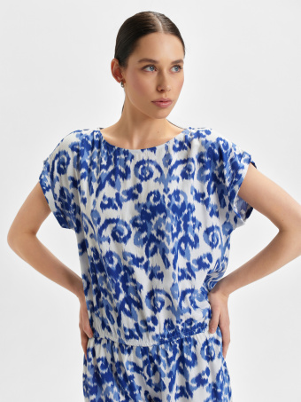 Wzorzysta bluzka z wiskozy 
