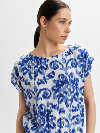 Wzorzysta bluzka z wiskozy 