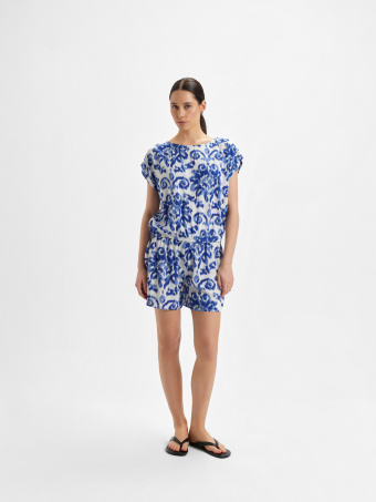 Wzorzysta bluzka z wiskozy 