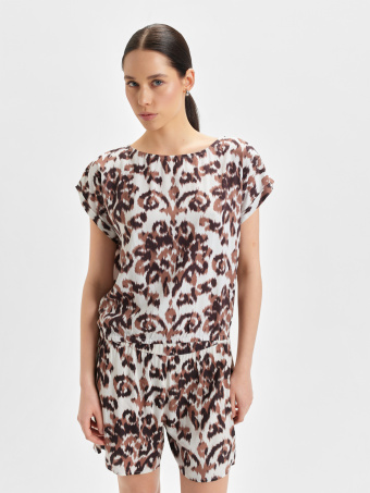 Wzorzysta bluzka z wiskozy 