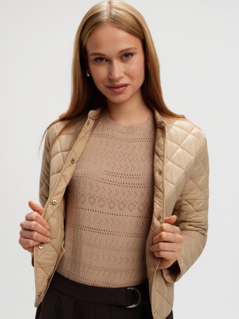 Pikowana kurtka beż  