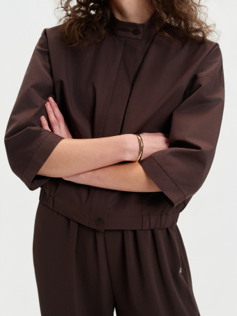 Kurtka bomberka w kolorze czekoladowego brązu 