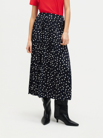 Plisowana spódnica w groszki 