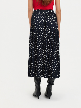 Plisowana spódnica w groszki 