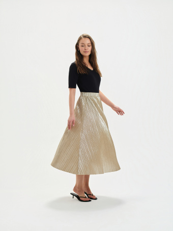 Połyskująca spódnica plisowana 