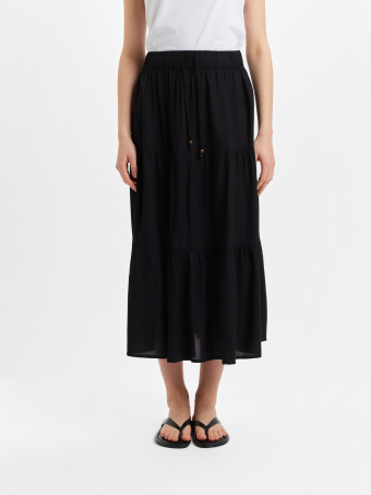 Zwiewna czarna spódnica 