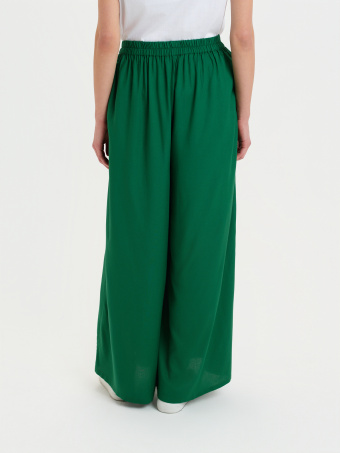 Zielone spodnie z wiskozy 
