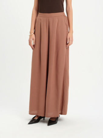 Beżowe spodnie z wiskozy 
