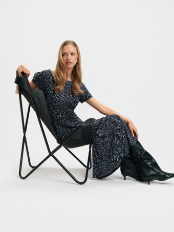 Sukienka maxi w groszki 