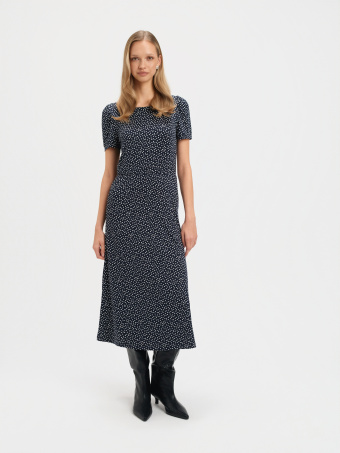 Sukienka maxi w groszki 