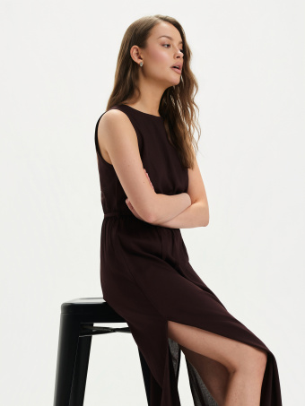 Sukienka maxi w kolorze czekoladowego brązu