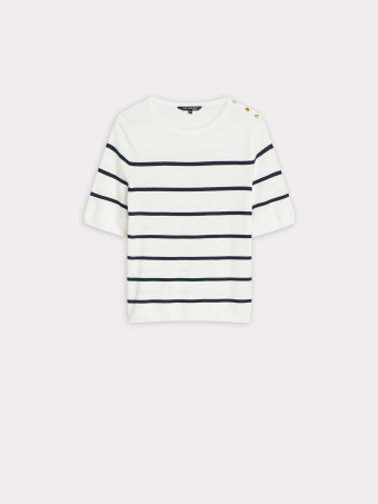 Casualowy sweter w paski 