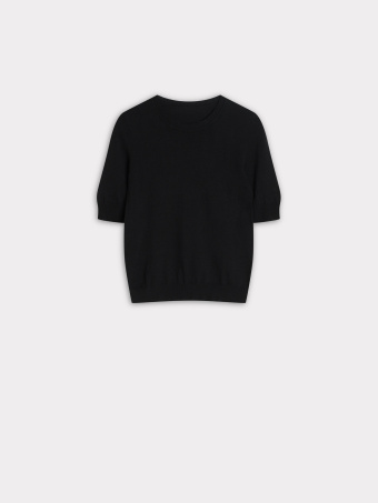 Dopasowany sweter krótki rękaw 