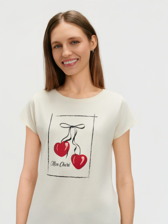 Bawełniany t-shirt z nadrukiem 