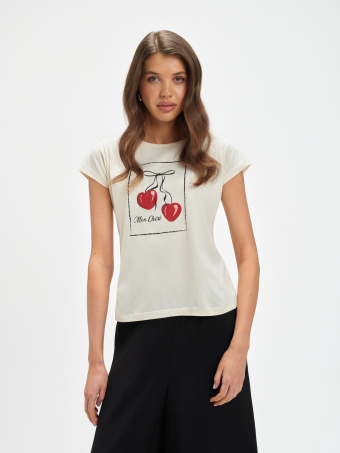 Bawełniany t-shirt z nadrukiem 