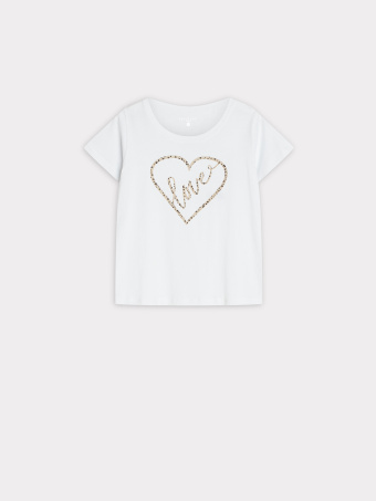 Biały top z nadrukiem 