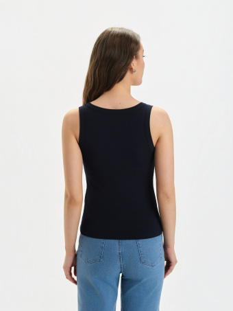 Granatowy top na ramiączkach 