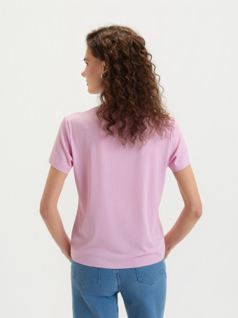 Jasnoróżowy top w prążki 