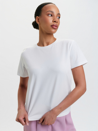 Biały top w prążek 