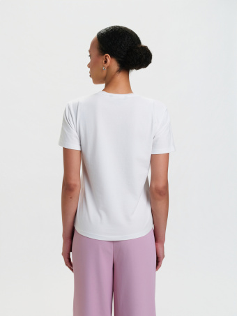 Biały top w prążek 