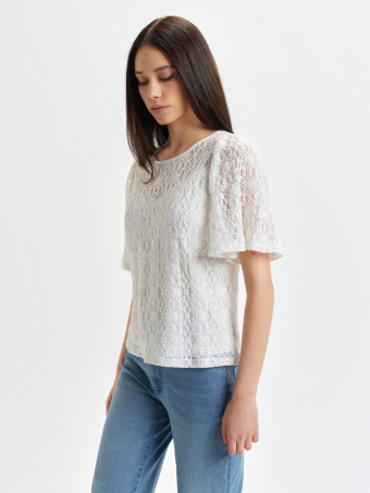 Top z rustykalnej koronki 