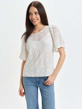 Top z rustykalnej koronki 