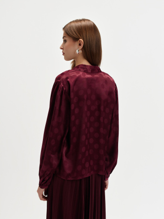 Elegancka burgundowa bluzka 