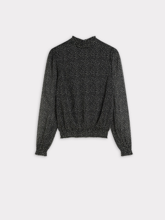 Bluzka w groszki na stójce 