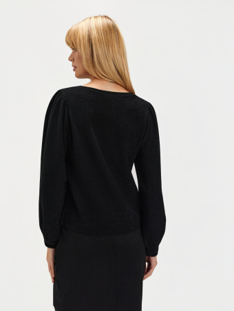 Błyszcząca czarna bluza 