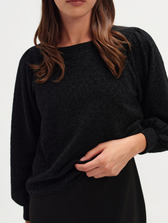 Czarna bluza z błyszczącym printem 