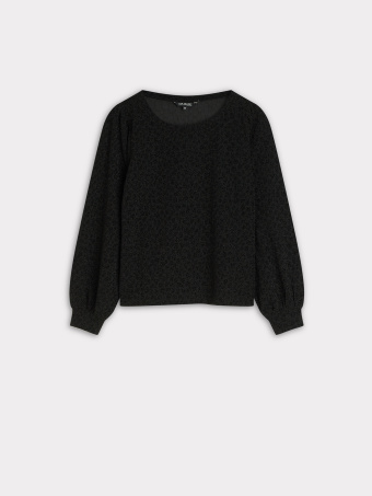 Czarna bluza z błyszczącym printem 