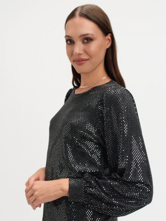 Czarna błyszcząca bluza 