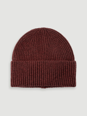 Burgundowa czapka beanie 