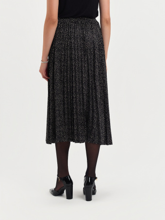 Plisowana spódnica w groszki 