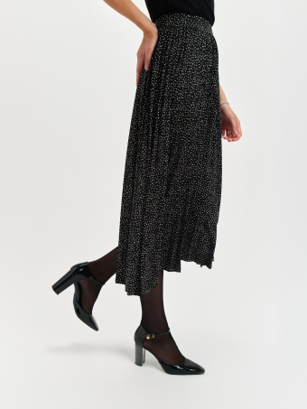 Plisowana spódnica w groszki 