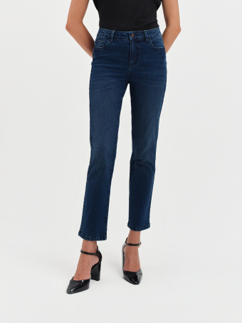 Granatowe jeansy slim fit 