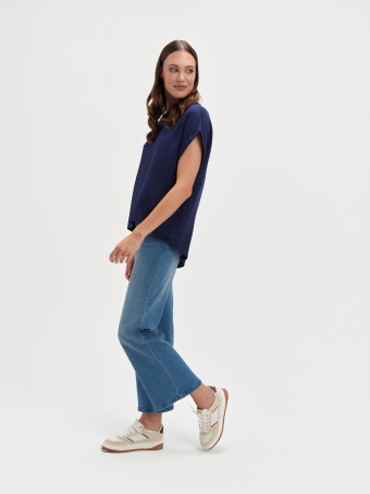 Jeansy flare z wysokim stanem 