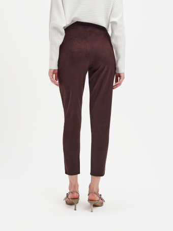 Eleganckie ciemnobrązowe legginsy 