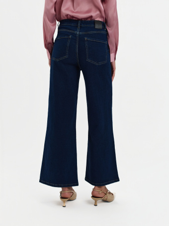 Granatowe jeansy flare  Granatowe jeansy flare