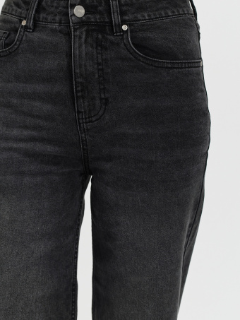 Ciemnoszare jeansy wide leg 