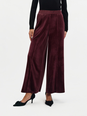 Luźne welwetowe spodnie 