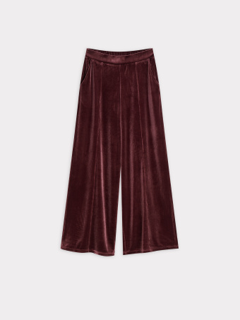 Luźne welwetowe spodnie 