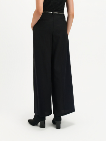 Czarne spodnie wide leg 